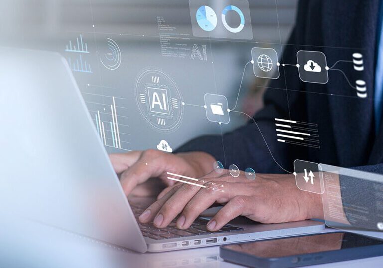 Employee using AI to assist with daily tasks on computer
