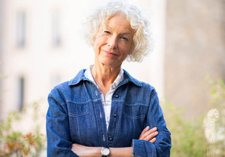 Woman is ready for slam the scam day on March 7