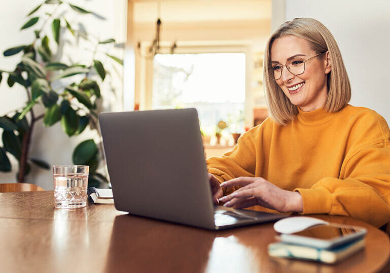 woman learns cybersecurity tips to help safeguard her wealth